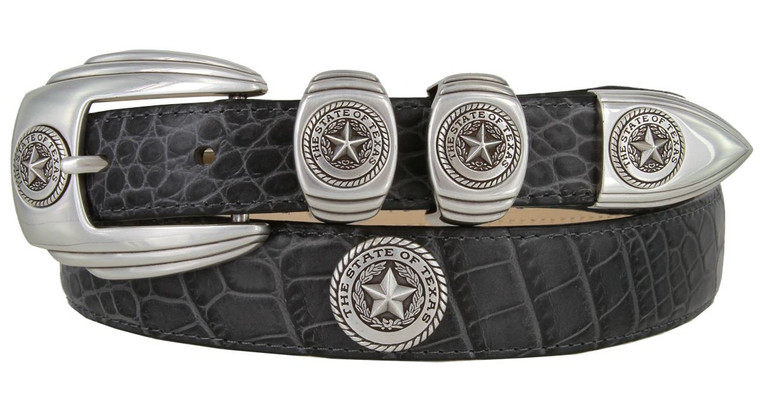 2059 The State Of Texas Golf Leather Dress Belt (24/29) Taper