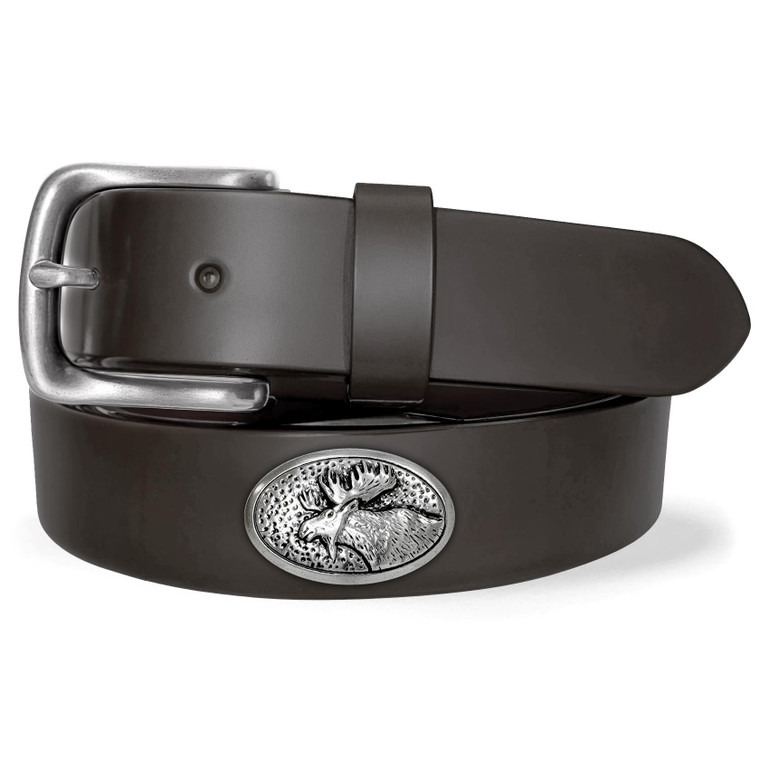 Redwood Moose Genuine Full Grain Leather Casual Dress Belt 1-1/4"(32mm) Wide