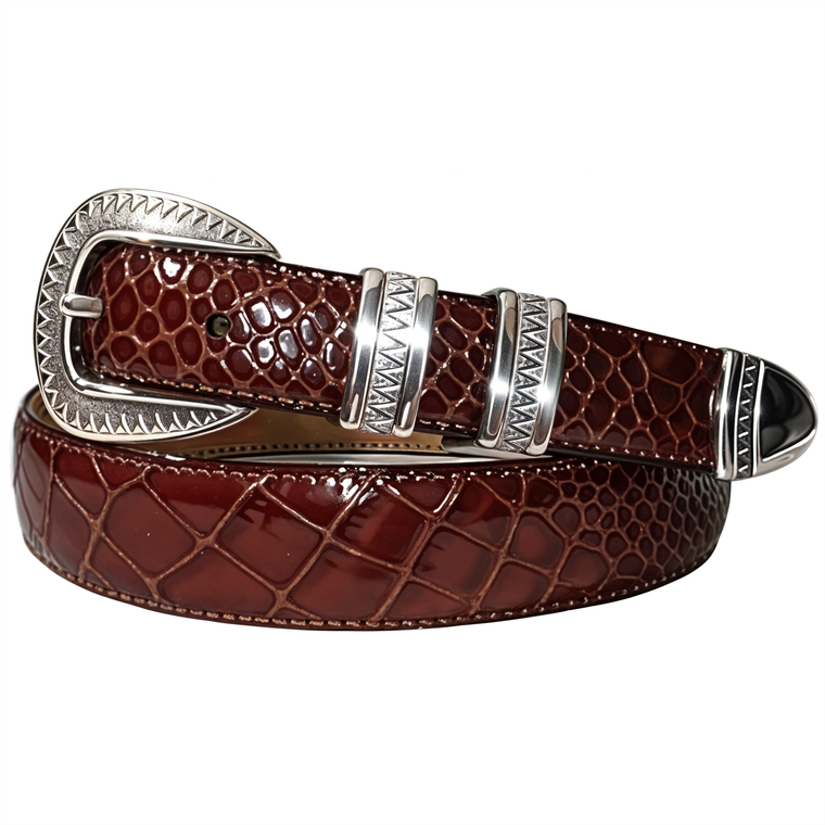 Lexington Southwestern Style Genuine Full-Grain Cowhide Leather Designer Dress Belt (24/29) Taper